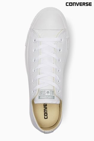 White Converse Leather Chuck Ox